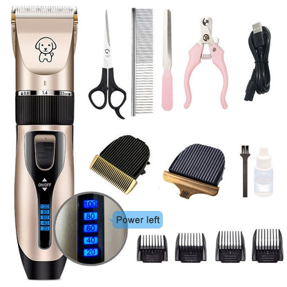 Pet Cat Dog clippers professional Dogs grooming clipper groomer kit USB Rechargeable Low-noise Pets Hair Trimmer Display battery