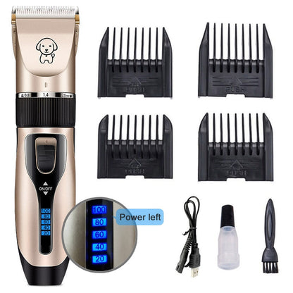 Pet Cat Dog clippers professional Dogs grooming clipper groomer kit USB Rechargeable Low-noise Pets Hair Trimmer Display battery