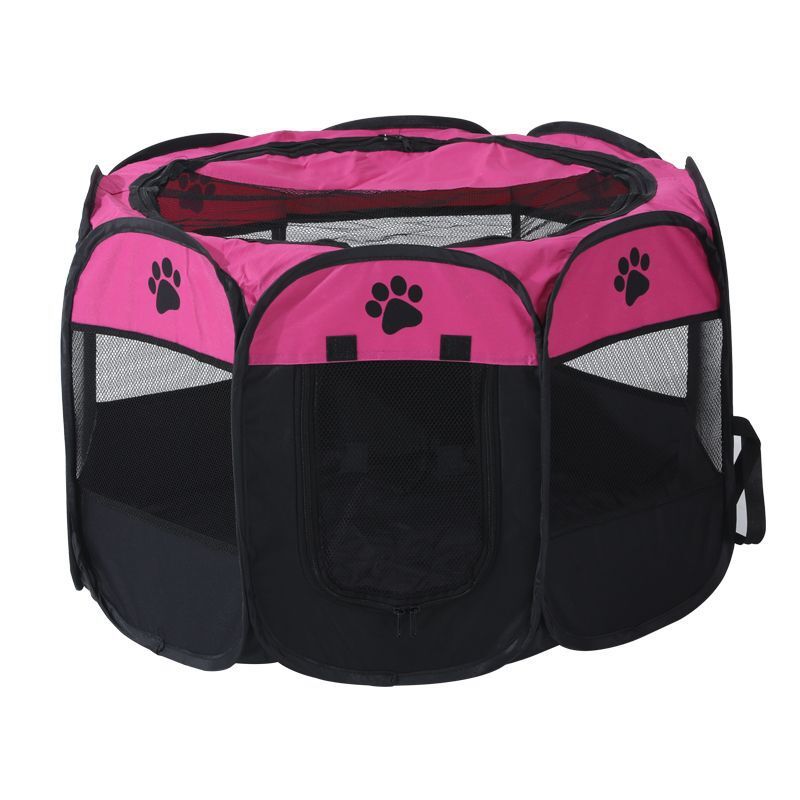 Octagon Pet Fence Pet Tent Oxford Buneng Foldable Dog Cage Dog Pussy Delivery Room Dog House Cat House