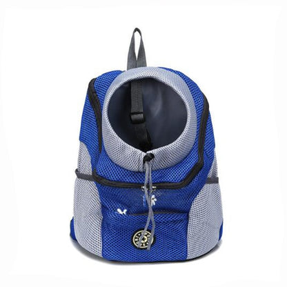 New Outdoor Nylon Pet Dog Carrier Bag Double Shoulder Portable Travel Dog Pet Backpack Mesh Pet Front Bag