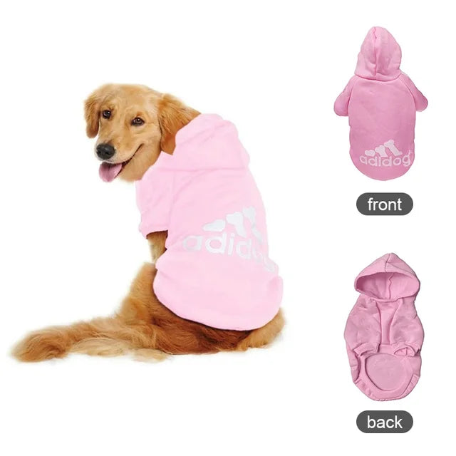 Autumn Winter Warm Dog Clothes Adidog Dog Hoodies Pet Warm Coat for Medium Large Dog Jacket Sweater Puppy French Bulldog Clothes