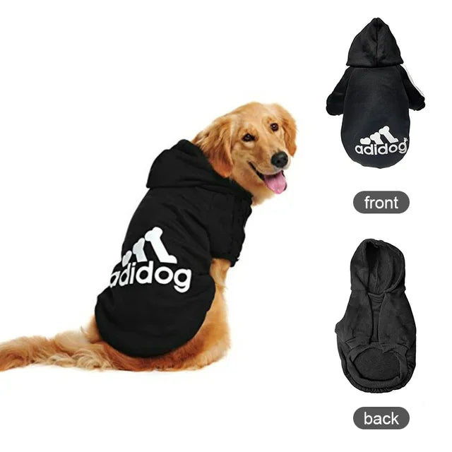 Autumn Winter Warm Dog Clothes Adidog Dog Hoodies Pet Warm Coat for Medium Large Dog Jacket Sweater Puppy French Bulldog Clothes