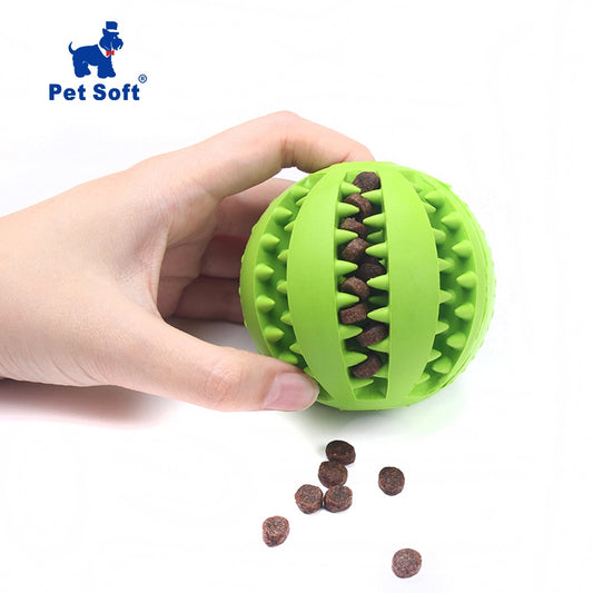 Pet Sof Pet Dog Toys Toy Funny Interactive Elasticity Ball Dog Chew Toy For Dog Tooth Clean Ball Of Food Extra-tough Rubber Ball