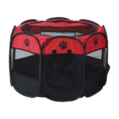 Octagon Pet Fence Pet Tent Oxford Buneng Foldable Dog Cage Dog Pussy Delivery Room Dog House Cat House